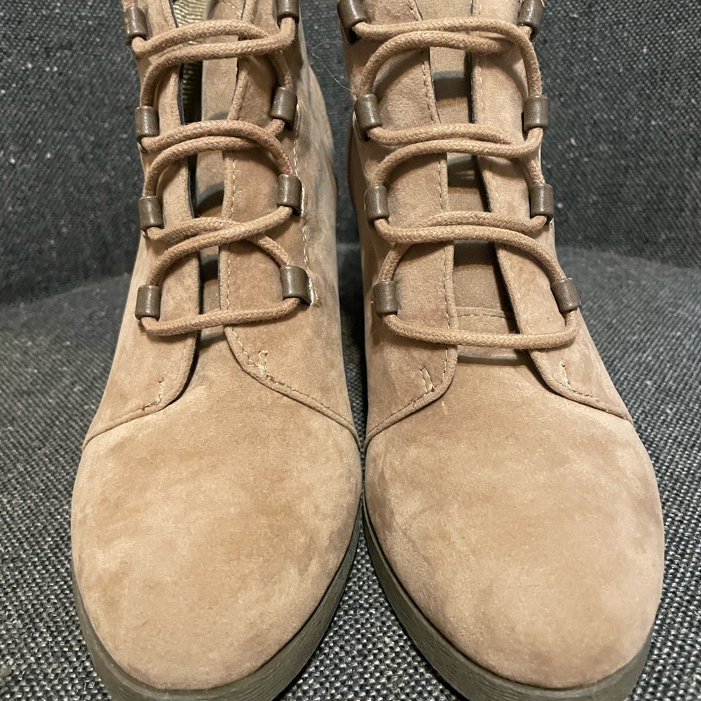 Madden Girl Lace-Up Brown Ankle Booties